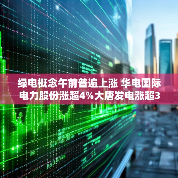 绿电概念午前普遍上涨 华电国际电力股份涨超4%大唐发电涨超3%