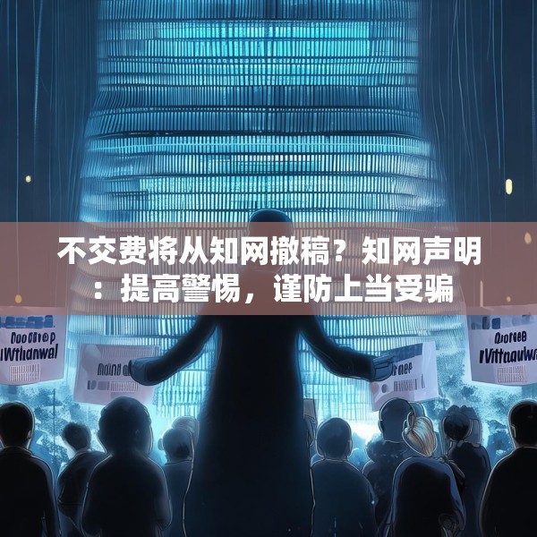 不交费将从知网撤稿？知网声明：提高警惕，谨防上当受骗
