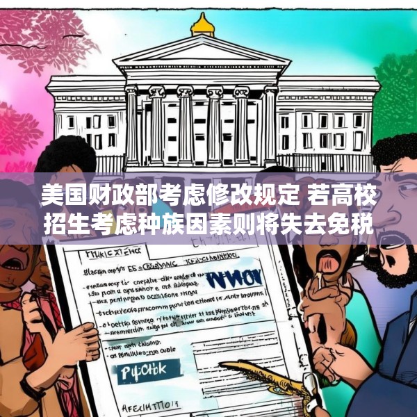 美国财政部考虑修改规定 若高校招生考虑种族因素则将失去免税资格