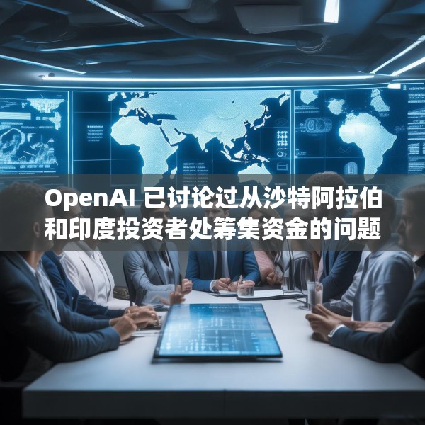 OpenAI 已讨论过从沙特阿拉伯和印度投资者处筹集资金的问题
