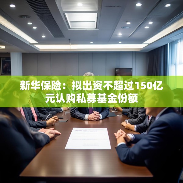 新华保险：拟出资不超过150亿元认购私募基金份额