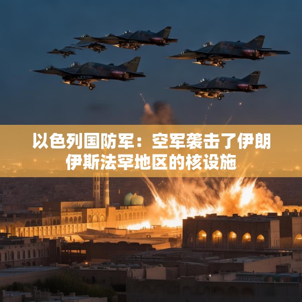以色列国防军：空军袭击了伊朗伊斯法罕地区的核设施