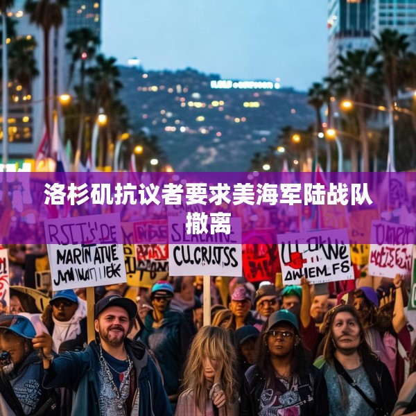 洛杉矶抗议者要求美海军陆战队撤离