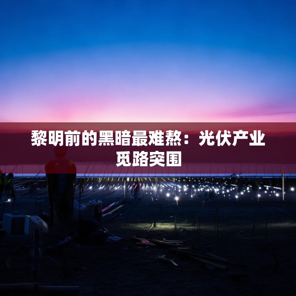 黎明前的黑暗最难熬：光伏产业觅路突围
