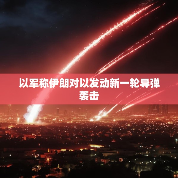 以军称伊朗对以发动新一轮导弹袭击