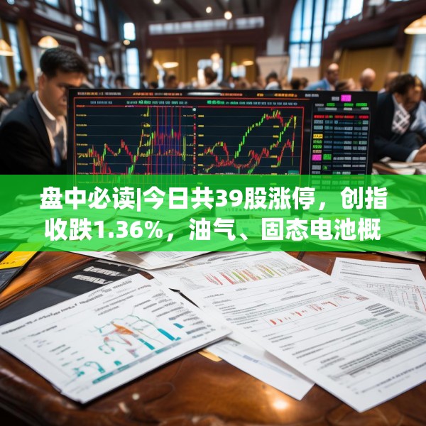 盘中必读|今日共39股涨停，创指收跌1.36%，油气、固态电池概念逆势大涨