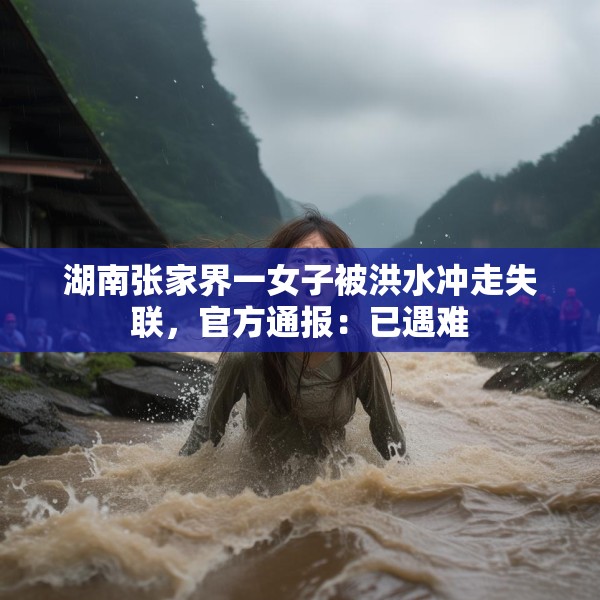 湖南张家界一女子被洪水冲走失联，官方通报：已遇难