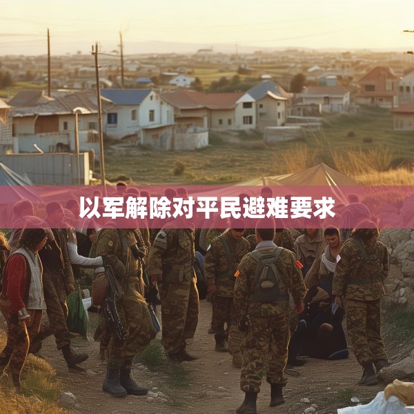 以军解除对平民避难要求
