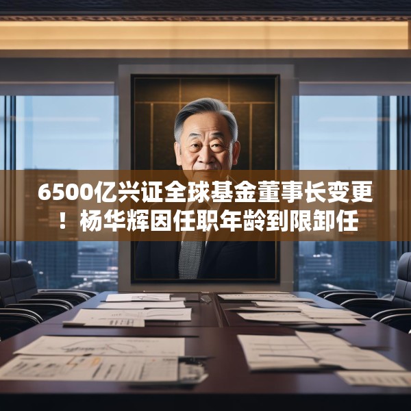 6500亿兴证全球基金董事长变更！杨华辉因任职年龄到限卸任