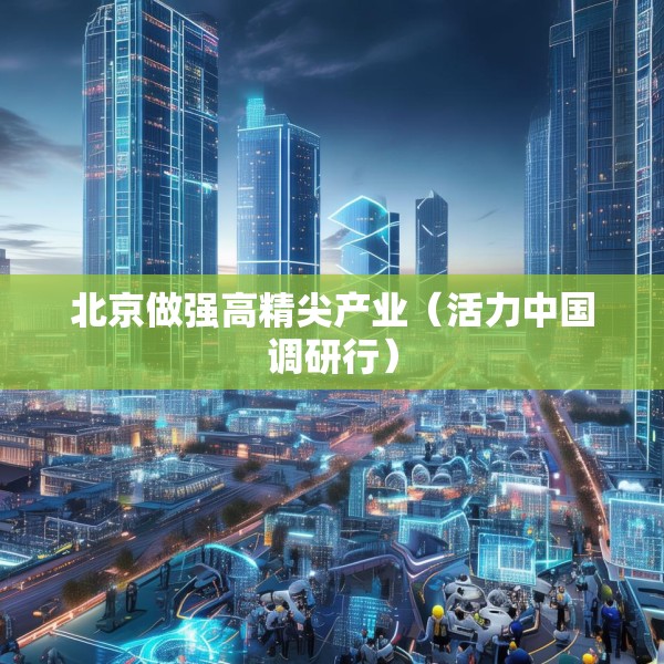 北京做强高精尖产业（活力中国调研行）