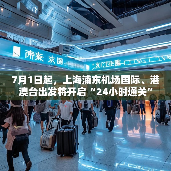 7月1日起，上海浦东机场国际、港澳台出发将开启“24小时通关”