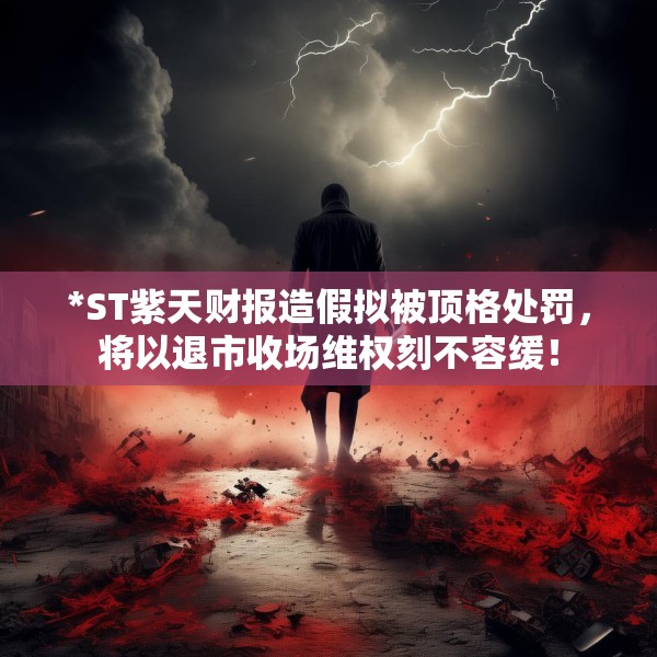 *ST紫天财报造假拟被顶格处罚，将以退市收场维权刻不容缓！