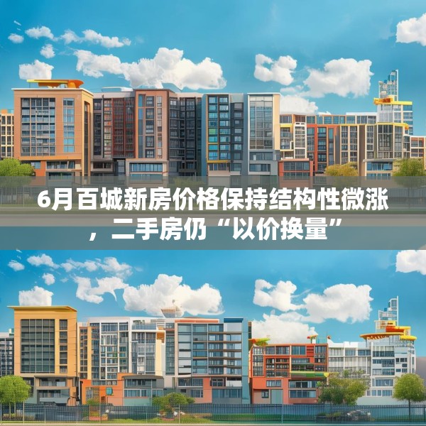 6月百城新房价格保持结构性微涨，二手房仍“以价换量”