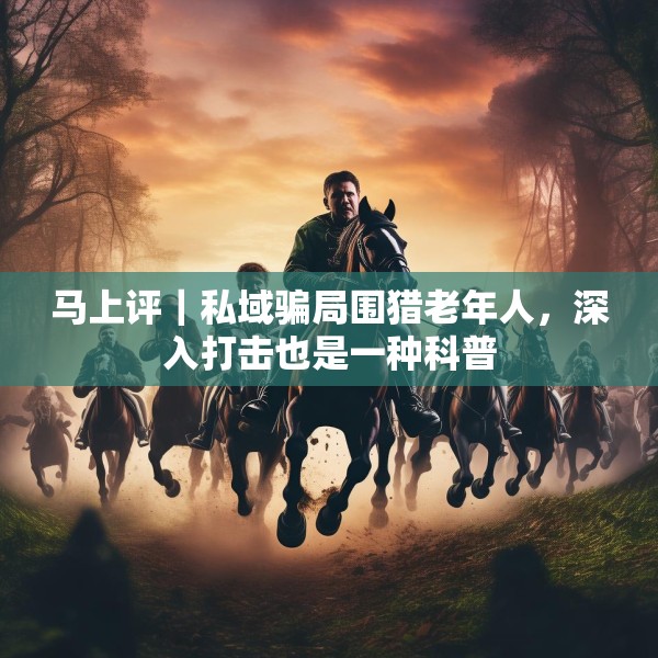 马上评｜私域骗局围猎老年人，深入打击也是一种科普