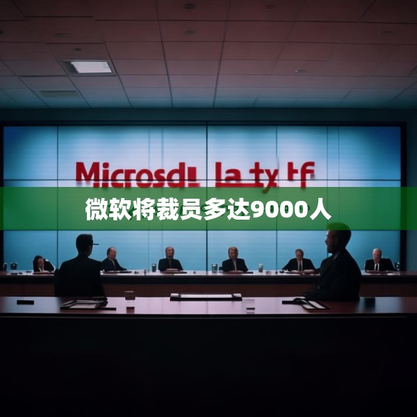 微软将裁员多达9000人