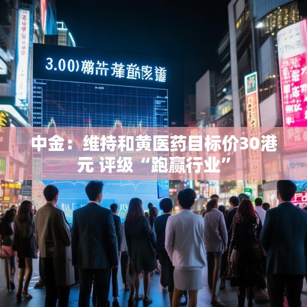 中金：维持和黄医药目标价30港元 评级“跑赢行业”