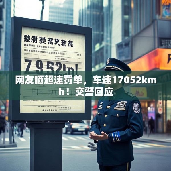 网友晒超速罚单，车速17052kmh！交警回应