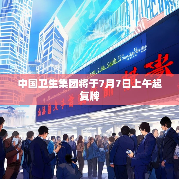 中国卫生集团将于7月7日上午起复牌