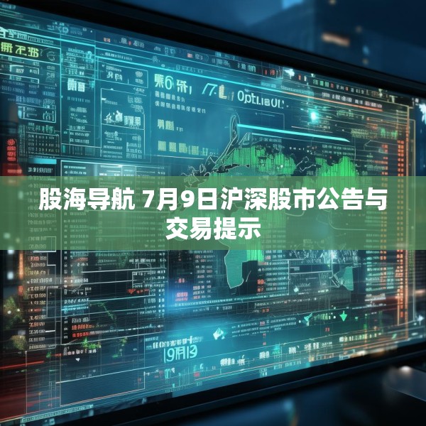 股海导航 7月9日沪深股市公告与交易提示
