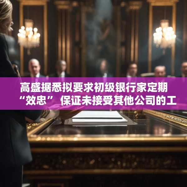 高盛据悉拟要求初级银行家定期“效忠” 保证未接受其他公司的工作