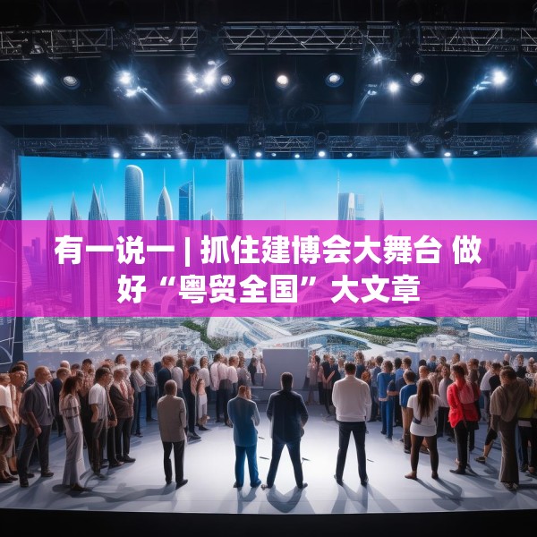 有一说一 | 抓住建博会大舞台 做好“粤贸全国”大文章