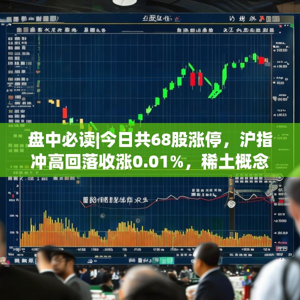 盘中必读|今日共68股涨停，沪指冲高回落收涨0.01%，稀土概念掀涨停潮