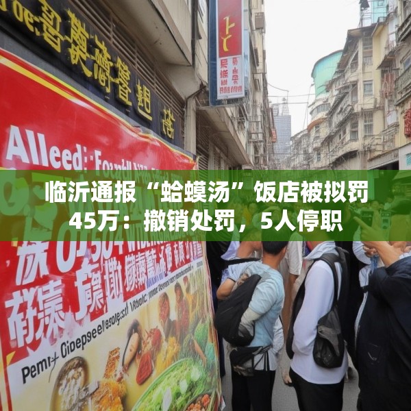 临沂通报“蛤蟆汤”饭店被拟罚45万：撤销处罚，5人停职