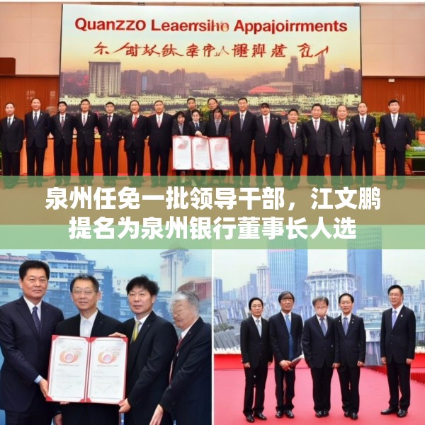泉州任免一批领导干部，江文鹏提名为泉州银行董事长人选