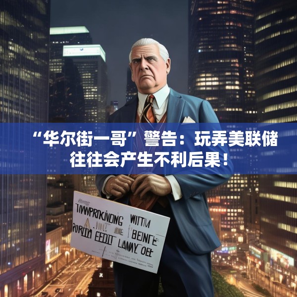 “华尔街一哥”警告：玩弄美联储往往会产生不利后果！