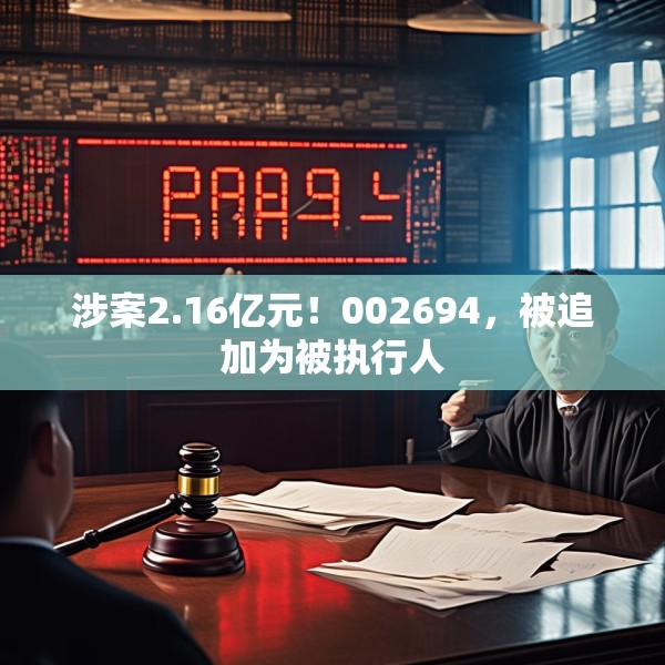 涉案2.16亿元！002694，被追加为被执行人
