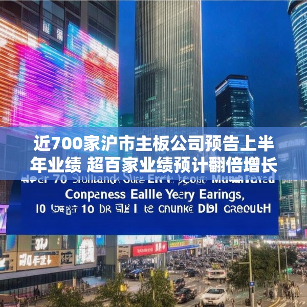 近700家沪市主板公司预告上半年业绩 超百家业绩预计翻倍增长