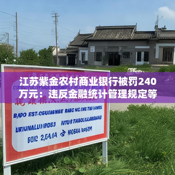 江苏紫金农村商业银行被罚240万元：违反金融统计管理规定等