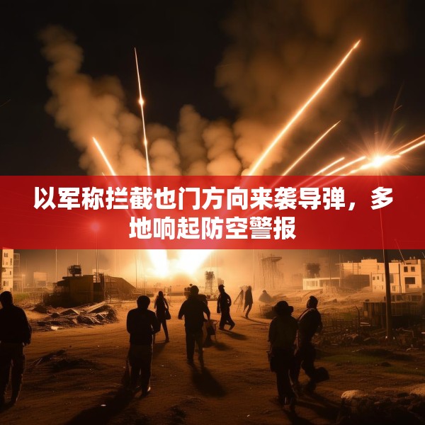 以军称拦截也门方向来袭导弹，多地响起防空警报